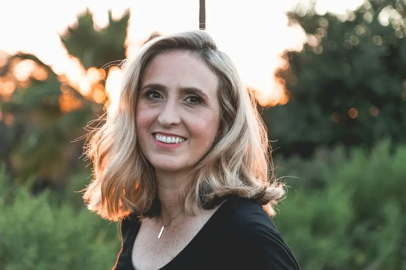 Smiling woman enjoying the outdoors